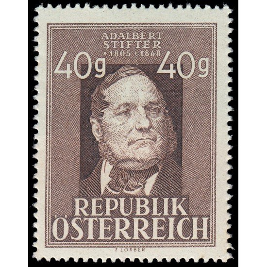 Österreich Austria 694A 1948 Artistas austriacos famosos Adalbert Stifter poeta y pintor MNH Österreich Austria 694A 1948 Artistas austriacos famosos Adalbert Stifter poeta y pintor MNH