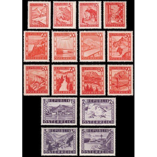 Österreich Austria 697/11 1948 Paisajes MNH Österreich Austria 697/11 1948 Paisajes MNH