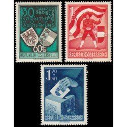 Österreich Austria 788/90 1950 30 aniversario del plebiscito carintio MNH Österreich Austria 788/90 1950 30 aniversario del plebiscito carintio MNH