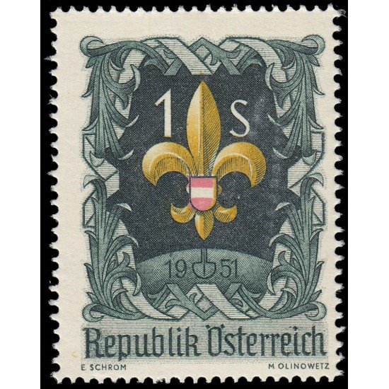Österreich Austria 800 1951 7º Jamboree Mundial MNH