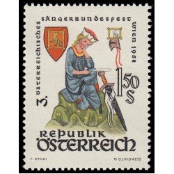 Österreich Austria 878 1958 Festival de Cantantes de la Federación de Austria, Viena MNH Österreich Austria 878 1958 Festival de Cantantes de la Federación de Austria, Viena MNH