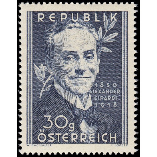 Österreich Austria 791 1950 Centenario del nacimiento del actor Alexander Giraldi MNH Österreich Austria 791 1950 Centenario del nacimiento del actor Alexander Giraldi MNH