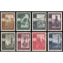 Österreich Austria 666/73 1947 Feria de primavera de Viena MNH