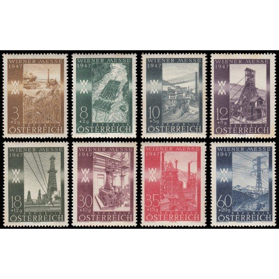 Österreich Austria 666/73 1947 Feria de primavera de Viena MNH Österreich Austria 666/73 1947 Feria de primavera de Viena MNH