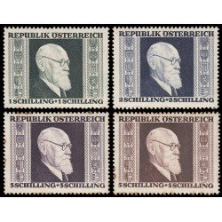Österreich Austria 634/37 1946 Dr. Karl Renner presidente federal MNH Österreich Austria 634/37 1946 Dr. Karl Renner presidente federal MNH