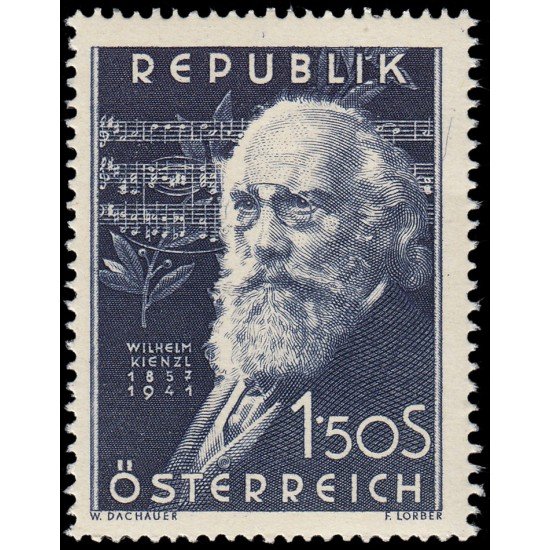 Österreich Austria 808 1951 10 aniv. de la muerte del compositor Wilhelm Kienzl MNH