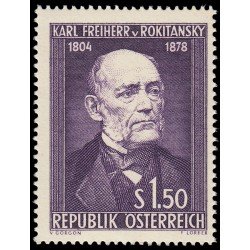 Österreich Austria 831 1954 150 aniv. del nacimiento de Karl Freiherr von Rokitansky MNH Österreich Austria 831 1954 150 aniv. del nacimiento de Karl Freiherr von Rokitansky MNH