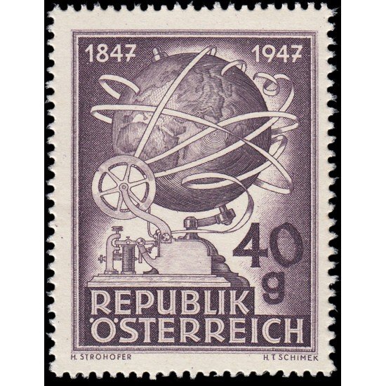 Österreich Austria 693 1947 Centenario del telégrafo en Austria MNH Österreich Austria 693 1947 Centenario del telégrafo en Austria MNH