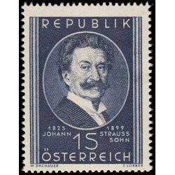 Österreich Austria 769 1949 50 aniv. de la muerte de Johann Strauss hijo MNH Österreich Austria 769 1949 50 aniv. de la muerte de Johann Strauss hijo MNH