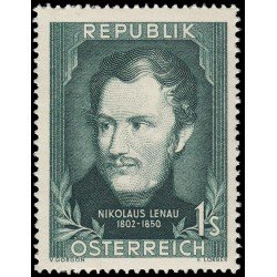 Österreich Austria 815 1952 150 aniv. del nacimiento del poeta Nikolaus Lenau MNH Österreich Austria 815 1952 150 aniv. del nacimiento del poeta Nikolaus Lenau MNH