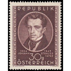 Österreich Austria 778 1949 Centenario de la muerte de Johann Strauss MNH Österreich Austria 778 1949 Centenario de la muerte de Johann Strauss MNH