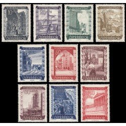 Österreich Austria 712/21 1948 En beneficio de la reconstrucción MNH Österreich Austria 712/21 1948 En beneficio de la reconstrucción MNH