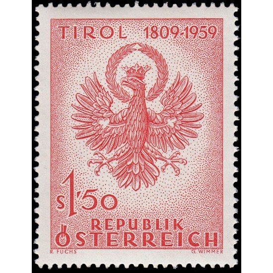 Österreich Austria 909 1959 150 aniv. de la resistencia de Tirol MNH Österreich Austria 909 1959 150 aniv. de la resistencia de Tirol MNH