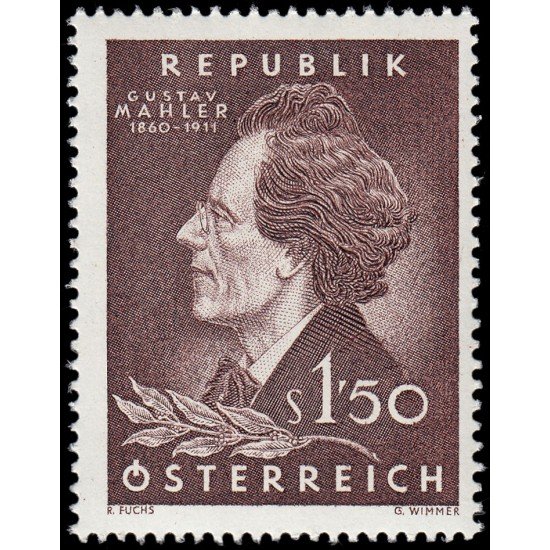 Österreich Austria 919 1960 Centenario del nacimiento del compositor Gustav Mahler MNH