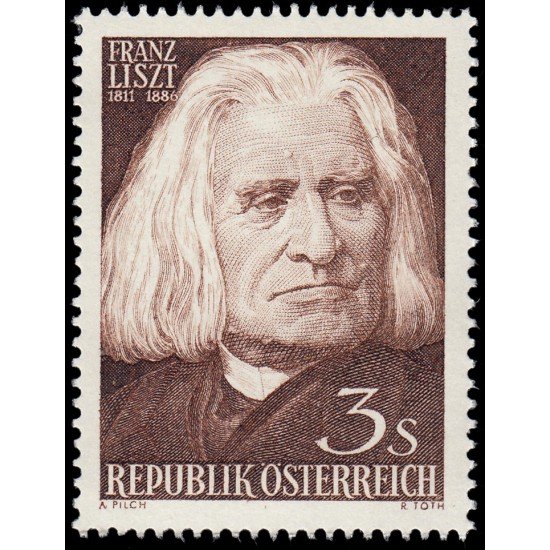Österreich Austria 939 1961 150 aniv. del nacimiento de Franz Listz MNH Österreich Austria 939 1961 150 aniv. del nacimiento de Franz Listz MNH