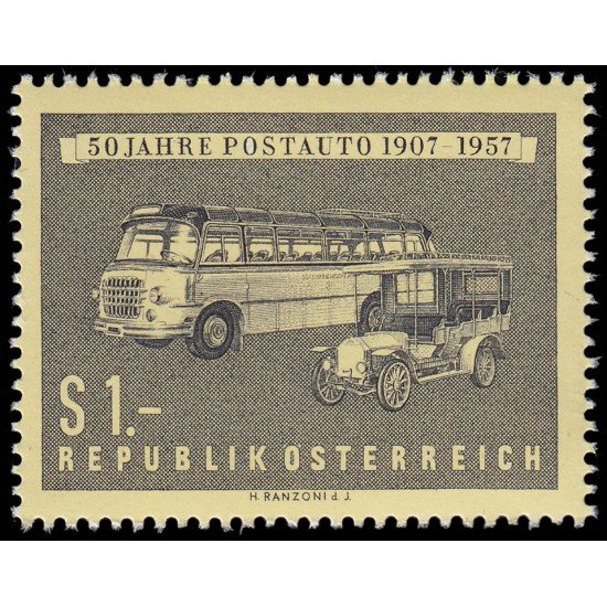 Österreich Austria 867 1957 50 aniv. de los autobuses postales MNH Österreich Austria 867 1957 50 aniv. de los autobuses postales MNH