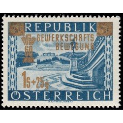 Österreich Austria 820 1953 60 aniv. del sindicalismo obrero Con sobrecarga MNH Österreich Austria 820 1953 60 aniv. del sindicalismo obrero Con sobrecarga MNH