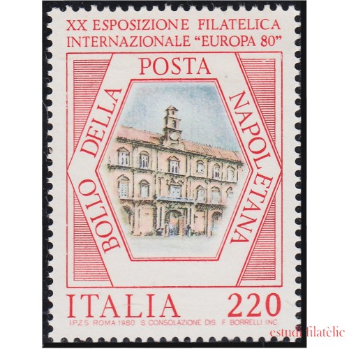 Italia Italy 1417 1980 Europa 20ª Exposición filatélica internacional Nápoles MNH