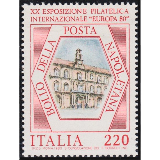 Italia Italy 1417 1980 Europa 20ª Exposición filatélica internacional Nápoles MNH