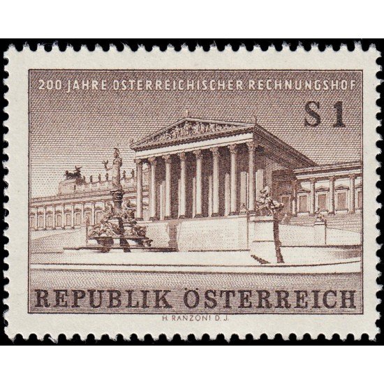 Österreich Austria 941 1961 Bicentenario del Tribunal de Cuentas MNH Österreich Austria 941 1961 Bicentenario del Tribunal de Cuentas MNH