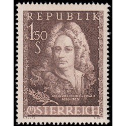 Österreich Austria 861 1961 300 aniv. del nacimiento del archiduque Johann Bernhard Fischer von Erlach MNH Österreich Austria 861 1961 300 aniv. del nacimiento del archiduque Johann Bernhard Fischer von Erlach MNH