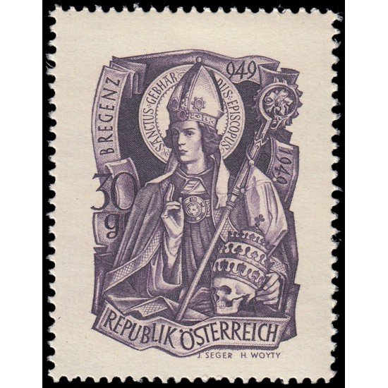 Österreich Austria 771 1949 Milenario del nacimiento de San Gebhard MNH Österreich Austria 771 1949 Milenario del nacimiento de San Gebhard MNH