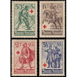 Finlandia Finland 214/17 1940 En beneficio de la Cruz Roja Soldados finlandeses a través del tiempo MNH Finlandia Finland 214/17 1940 En beneficio de la Cruz Roja Soldados finlandeses a través del tiempo MNH