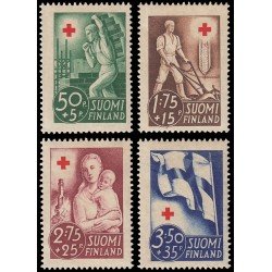 Finlandia Finland 225/28 1941 En beneficio de la Cruz Roja MNH Finlandia Finland 225/28 1941 En beneficio de la Cruz Roja MNH