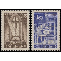 Finlandia Finland 253/54 1942 300 aniv. de la impresión en Estocolmo de la primera Biblia en Finés MNH Finlandia Finland 253/54 1942 300 aniv. de la impresión en Estocolmo de la primera Biblia en Finés MNH