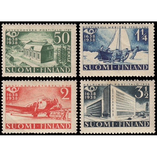 Finlandia Finland 205/08 1938 300 aniv. de Correos MNH-MH Finlandia Finland 205/08 1938 300 aniv. de Correos MNH-MH