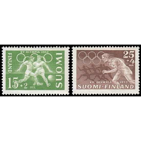 Finlandia Finland 388/89 1952 Juegos Olímpicos de Helsinki MNH Finlandia Finland 388/89 1952 Juegos Olímpicos de Helsinki MNH