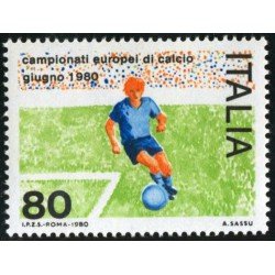 DEP1/S Italia Italy Nº 1425 1980 Campeonato de Europa de fútbol-Italia-Lujo DEP1/S Italia Italy Nº 1425 1980 Campeonato de Europa de fútbol-Italia-Lujo
