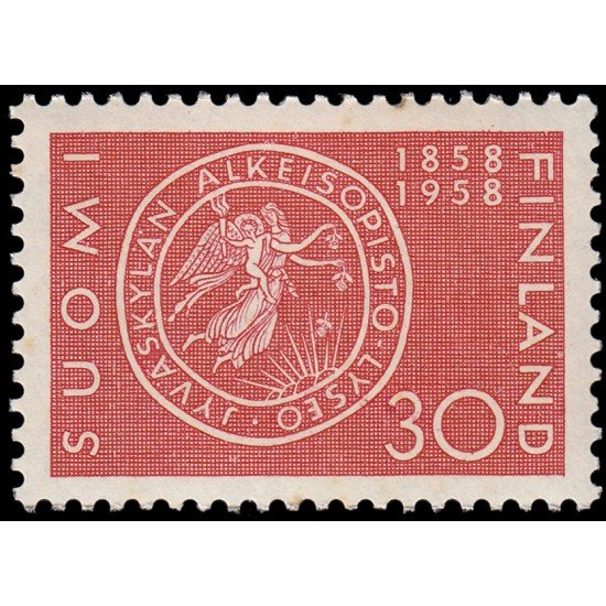 Finlandia Finland 476 1958 100 aniv. del Liceo de Jyväskylä Sello del Liceo MNH
