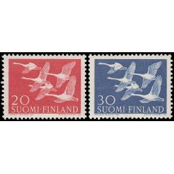 Finlandia Finland 445/46 1956 Día de los países Nórdicos 5 cisnes cantores MNH Finlandia Finland 445/46 1956 Día de los países Nórdicos 5 cisnes cantores MNH