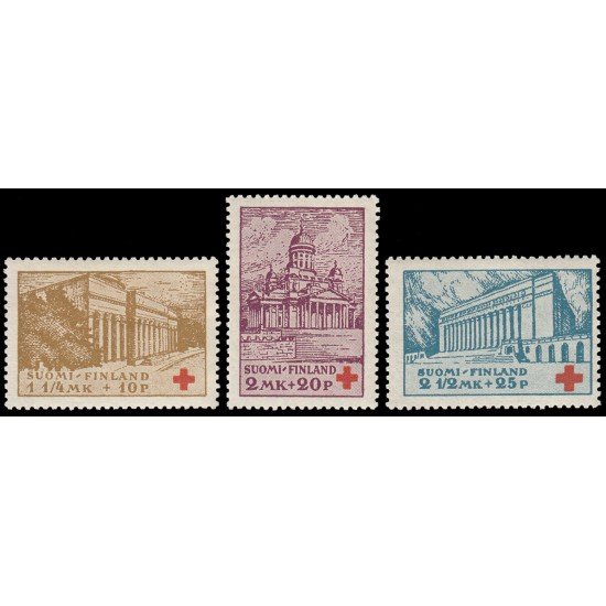Finlandia Finland 170/72 1932 En beneficio de la Cruz Roja MNH Finlandia Finland 170/72 1932 En beneficio de la Cruz Roja MNH