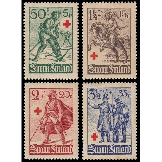Finlandia Finland 214/17 1940 En beneficio de la Cruz Roja Soldados finlandeses MH Finlandia Finland 214/17 1940 En beneficio de la Cruz Roja Soldados finlandeses MH