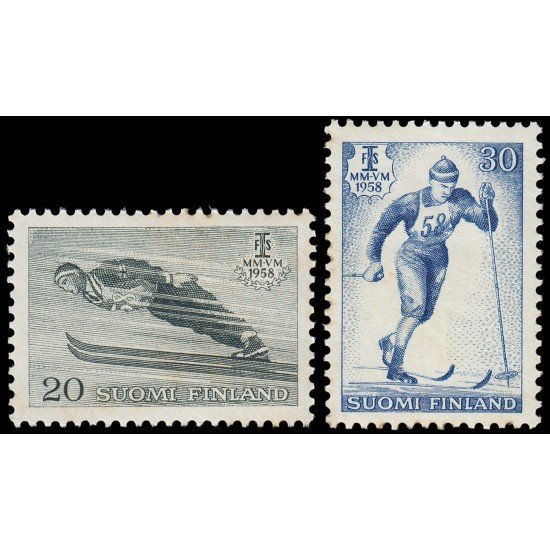 Finlandia Finland 469/70 1958 Campeonatos del mundo de esquí MNH Finlandia Finland 469/70 1958 Campeonatos del mundo de esquí MNH