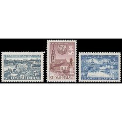 Finlandia Finland 356/58 1949 Tricentenario de la fundación de tres ciudades MNH Finlandia Finland 356/58 1949 Tricentenario de la fundación de tres ciudades MNH