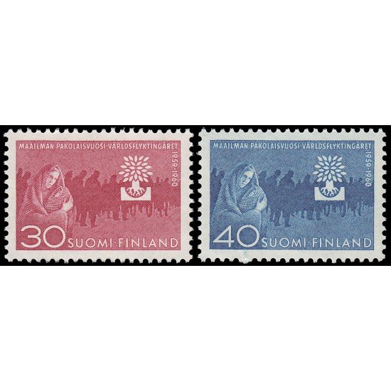 Finlandia Finland 493/94 1960 Año mundial del refugiado MNH Finlandia Finland 493/94 1960 Año mundial del refugiado MNH