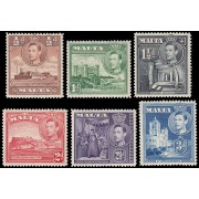 Malta 193/98 1943 Rey Jorge VI MNH