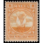 Malta 38 1907-11 Barco de Gozo MNH