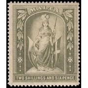 Malta 57 1919 Melita sosteniendo espada y escudo con banderas MNH