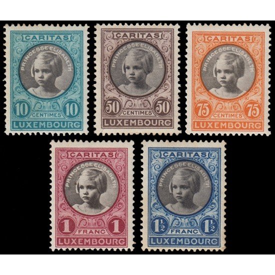 Luxemburgo 192/96 1927 Fondo Nacional de Bienestar Infantil Princesa Elisabeth MH Luxemburgo 192/96 1927 Fondo Nacional de Bienestar Infantil Princesa Elisabeth MH