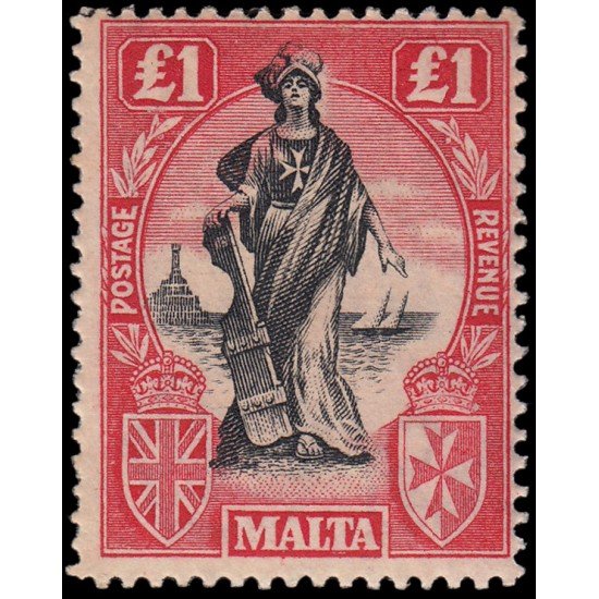 Malta 101 1925 Melita y Britania MNH Malta 101 1925 Melita y Britania MNH