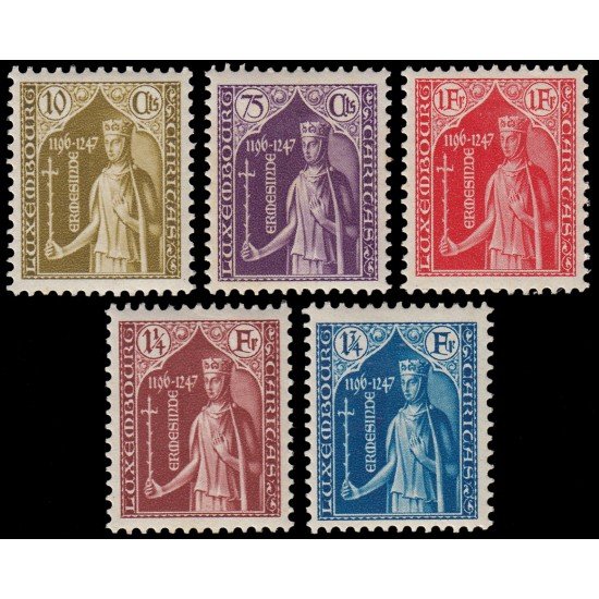 Luxemburgo 239/43 1932 Condesa Ermesinda MNH Luxemburgo 239/43 1932 Condesa Ermesinda MNH