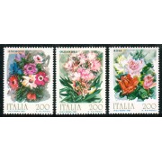 FL1-S Italia Italy Nº 1477/79  1981 Flores de plantas ornamentales-Lujo