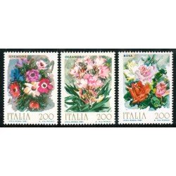 FL1-S Italia Italy Nº 1477/79 1981 Flores de plantas ornamentales-Lujo FL1-S Italia Italy Nº 1477/79 1981 Flores de plantas ornamentales-Lujo
