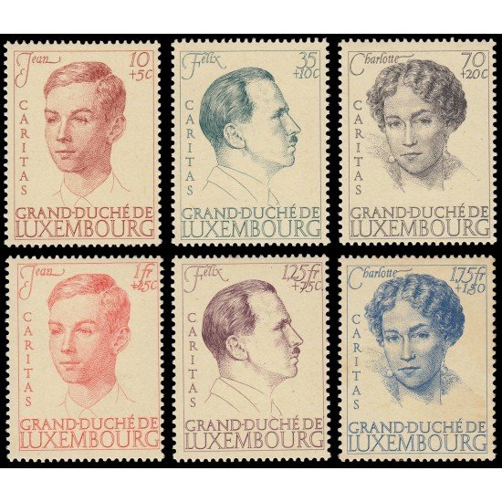 Luxemburgo 324/29 1939 20 aniv. del reinado de la Gran Duquesa Charlotte MNH Luxemburgo 324/29 1939 20 aniv. del reinado de la Gran Duquesa Charlotte MNH