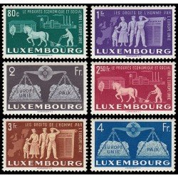 Luxemburgo 443/48 1951 A favor de la Europa unida MH Luxemburgo 443/48 1951 A favor de la Europa unida MH