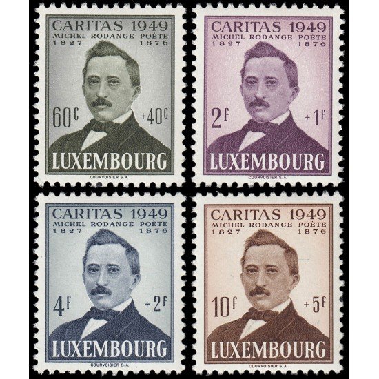 Luxemburgo 429/32 1949 En beneficio de obras sociales Michel Rodange, poeta MNH Luxemburgo 429/32 1949 En beneficio de obras sociales Michel Rodange, poeta MNH